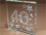 40th Birthday Present for Him Uk Happy 40th Birthday Gifts Ideas Spaceform Glass Keepsake