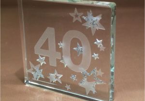 40th Birthday Present for Him Uk Happy 40th Birthday Gifts Ideas Spaceform Glass Keepsake