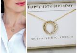 40th Birthday Present Ideas Male Uk 40th Birthday Gift for Her Dainty Mixed Metal Necklace Gift