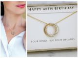 40th Birthday Present Ideas Male Uk 40th Birthday Gift for Her Dainty Mixed Metal Necklace Gift