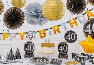 40th Decorations for Birthday Parties Sparkling Celebration 40th Birthday Party Supplies Party