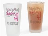 41st Birthday Gifts for Him 41st Birthday Gifts Drinking Glass by Littletuddler
