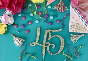 45th Birthday Decorations 45 Cake topper forty Five Party Decorations Adult