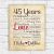 45th Birthday Gifts for Husband Anniversary Gift for Parents 45 Year Anniversary 45th Year