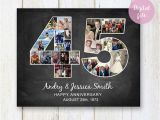 45th Birthday Gifts for Husband Photo Collage 45th Anniversary Gift for Wife Husband Daughter