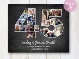 45th Birthday Gifts for Husband Photo Collage 45th Anniversary Gift for Wife Husband Daughter