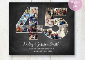 45th Birthday Gifts for Husband Photo Collage 45th Anniversary Gift for Wife Husband Daughter