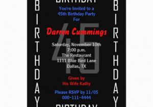 45th Birthday Invitations 45th Birthday Party Invitation 45 Zazzle