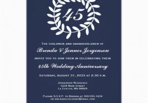 45th Birthday Invitations 45th Sapphire Wedding Anniversary Invitation Zazzle