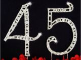 45th Birthday Party Decorations 45th Birthday Wedding Anniversary Number Cake topper Large