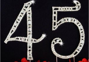 45th Birthday Party Decorations 45th Birthday Wedding Anniversary Number Cake topper Large