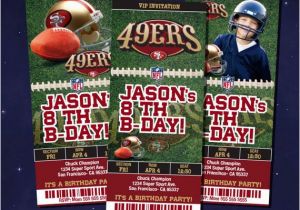 49ers Birthday Card San Francisco 49ers Tickets Birthday Invitation by