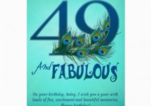 49th Birthday Card 49th Birthday Template Cards Zazzle