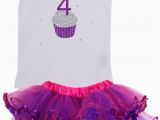 4th Birthday Girl Outfits 4th Birthday Outfit Cupcake Birthday Party Girls by