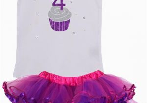 4th Birthday Girl Outfits 4th Birthday Outfit Cupcake Birthday Party Girls by