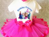 4th Birthday Girl Outfits Frozen Elsa Anna Princess Hot Pink Girl 4th Birthday Tutu