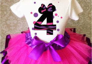 4th Birthday Girl Outfits Minnie Mouse Hot Pink Purple 4th Fourth Shirt Birthday