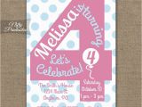 4th Birthday Invitation Cards 4th Birthday Invitations Printable Fourth Birthday