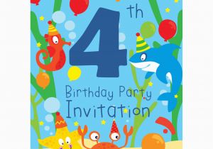 4th Birthday Invitation Cards 4th Birthday Party Supplies Party Delights