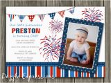 4th Birthday Invitation Cards Printable 4th Of July Birthday Invitation Kids July