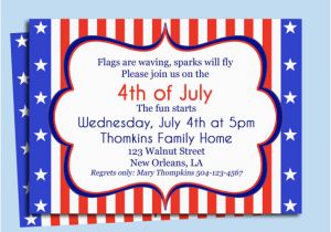 4th Birthday Invitation Templates 4th Of July Birthday Party Invitations Dolanpedia