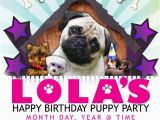 4×6 Birthday Invitation Template Child 39 S Puppy Party Invitation 4×6 Template Print at Home