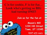 4×6 Birthday Invitation Template Cookie Monster Invitation Template 4×6