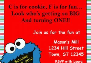 4×6 Birthday Invitation Template Cookie Monster Invitation Template 4×6