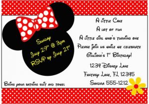 4×6 Birthday Invitation Template Minnie Mouse Invitation Template 4×6 by Luckybean33 On Etsy