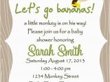 4×6 Birthday Invitation Template Monkey Baby Shower Invitation Template 4×6 Boy