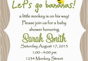 4×6 Birthday Invitation Template Monkey Baby Shower Invitation Template 4×6 Boy