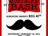 4×6 Birthday Invitation Template Red Mustache Bash Invitation Template 4×6