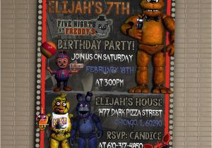 5 Nights at Freddy S Birthday Invitations Five Nights at Freddy 39 S Invitation You Print Invitation