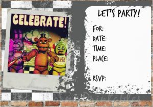 5 Nights at Freddy S Birthday Invitations Five Nights at Freddy 39 S Invitations and Thank You Cards