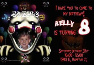 5 Nights at Freddy S Birthday Invitations Five Nights at Freddys Birthday Invitations