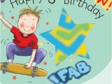 5 Year Old Birthday Card Messages Age 5 Birthday Card for Boys Skateboard Tw647