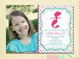 5 Year Old Birthday Party Invitation Wording Mermaid Birthday Invitation 1 2 3 4 5 Year Old Any Age