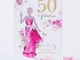 50 and Fabulous Birthday Cards 50th Birthday Card Fifty Fabulous Only 99p