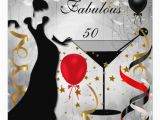 50 and Fabulous Birthday Cards Fabulous 50 50th Birthday Party Deco Lady Red 2 Card