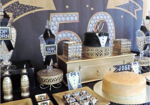 50 and Fabulous Birthday Decorations Kara 39 S Party Ideas Fabulous 50th Black Gold Birthday