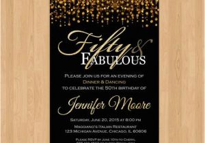 50 and Fabulous Birthday Invitations 50th Birthday Invitation for Women 50 and Fabulous