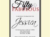 50 and Fabulous Birthday Invitations Chevron 50th Birthday Invitation 50 and Fabulous by