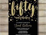 50 and Fabulous Birthday Invitations Fifty and Fabulous Birthday Invite 50 Fifty forty Sixty