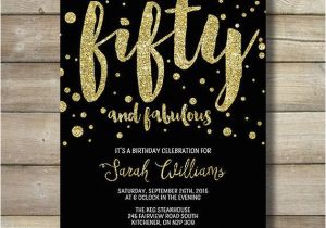 50 and Fabulous Birthday Invitations Fifty and Fabulous Birthday Invite 50 Fifty forty Sixty