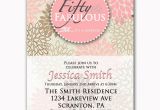 50 and Fabulous Birthday Invitations Fifty and Fabulous Pink 50th Birthday Invitation by