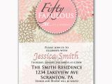 50 and Fabulous Birthday Invitations Fifty and Fabulous Pink 50th Birthday Invitation by