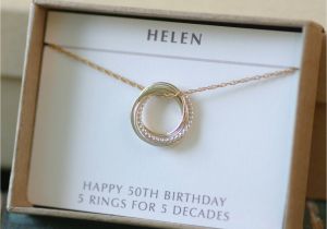 50 Birthday Gift Ideas for Her 50th Birthday Gift for Sister Jewelry 5 Best Friends