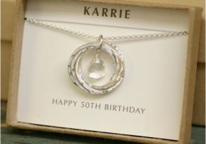 50 Birthday Gifts for Her 50th Birthday Gift April Birthstone Jewelry by