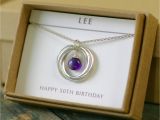 50 Birthday Gifts for Her 50th Birthday Gift for Her Amethyst Necklace for Wife Gift