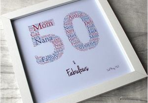 50 Birthday Gifts for Him 50th Birthday Ideas Gift Frame Personalised Present In